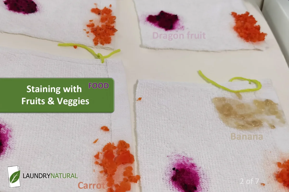 Staining with fruits and veggies